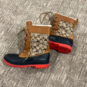 Stylish Women's Boots with Signature Pattern